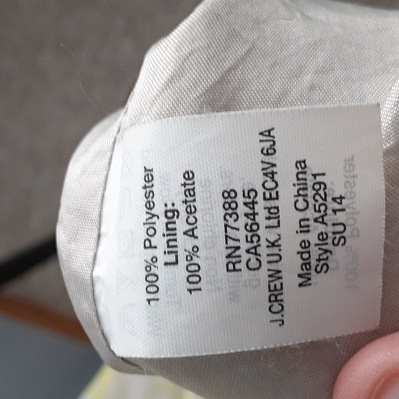 J. CREW Gray & Yellow Racerback Midi Side Slit Sheath Dress - Picture 12 of 12